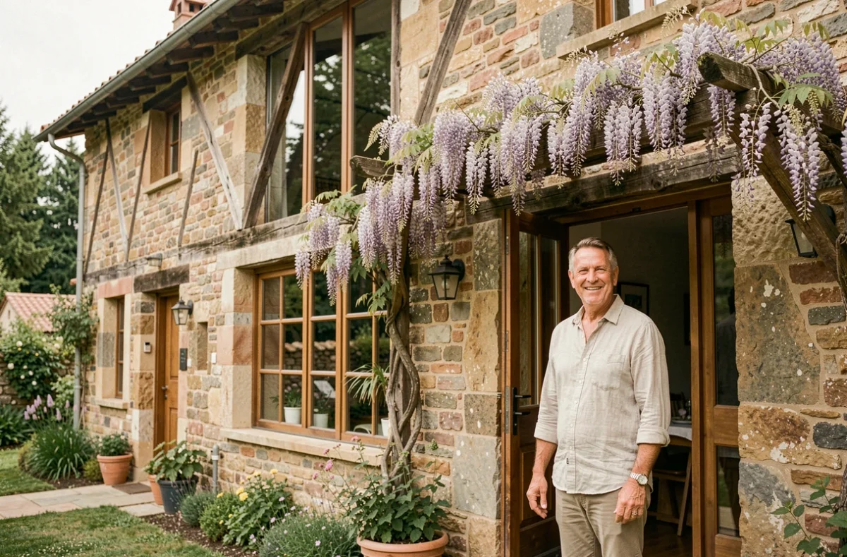 Maison de style occitan traditionnelle avec pergola construite par Demeures d'Occitanie dans l'Aude