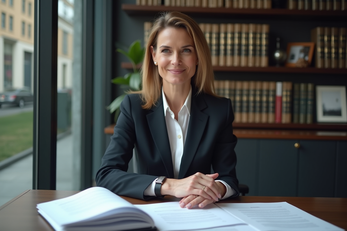 Femme d affaires en réunion dans un bureau moderne