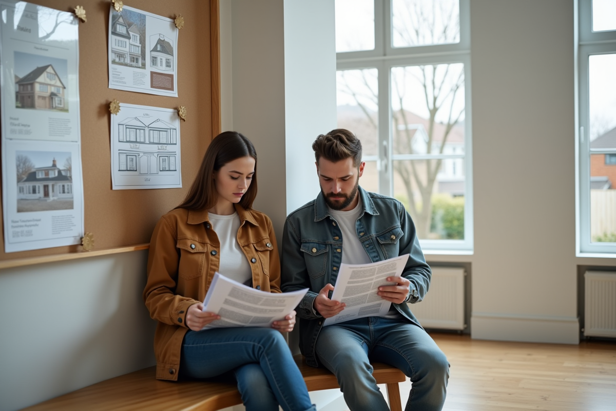 Jeune couple discutant de l