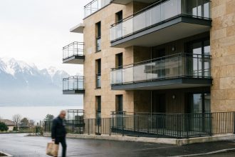 Programme immobilier neuf à Thonon-les-Bains avec vue sur le lac Léman et les montagnes savoyardes