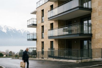 Programme immobilier neuf à Thonon-les-Bains avec vue sur le lac Léman et les montagnes savoyardes