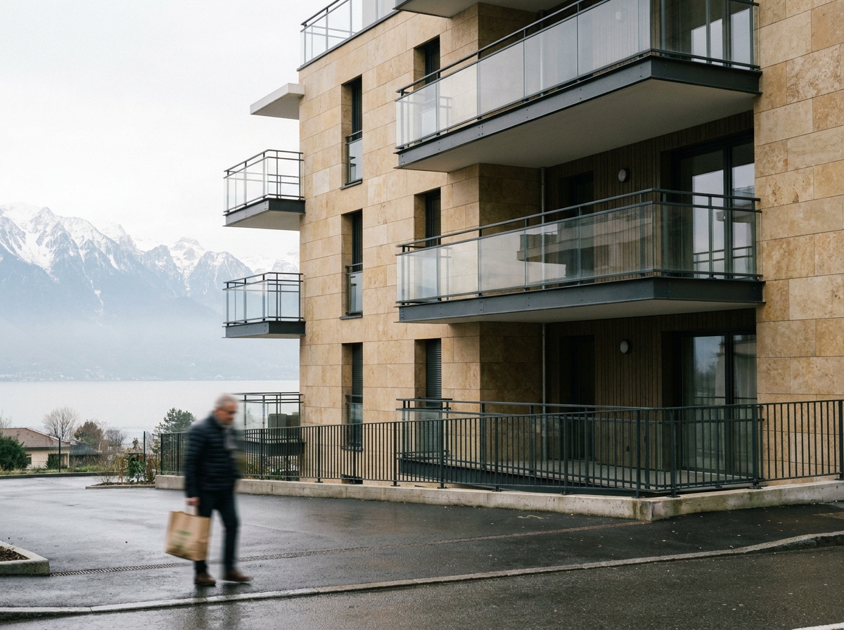 Programme immobilier neuf à Thonon-les-Bains avec vue sur le lac Léman et les montagnes savoyardes